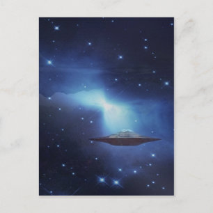 UFO flying object in space Postcard