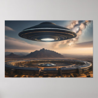 UFO flying saucer Poster