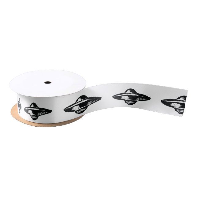 UFO flying saucer Satin Ribbon (Spool)
