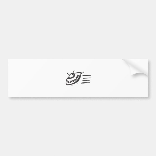 UFO - Flying Saucer - Spaceship Bumper Sticker (Front)