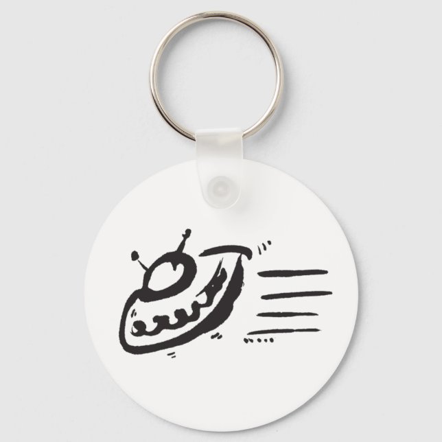 UFO - Flying Saucer - Spaceship Key Ring (Front)