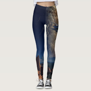 UFO- Foreign World- SciFi Landscape Leggings