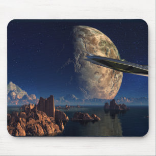 UFO-Foreign World- Scifi Landscape Mouse Mat