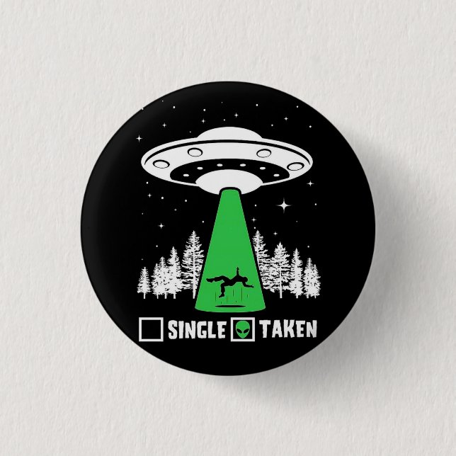UFO, funny UFO, flying saucer, alien abduction 3 Cm Round Badge (Front)