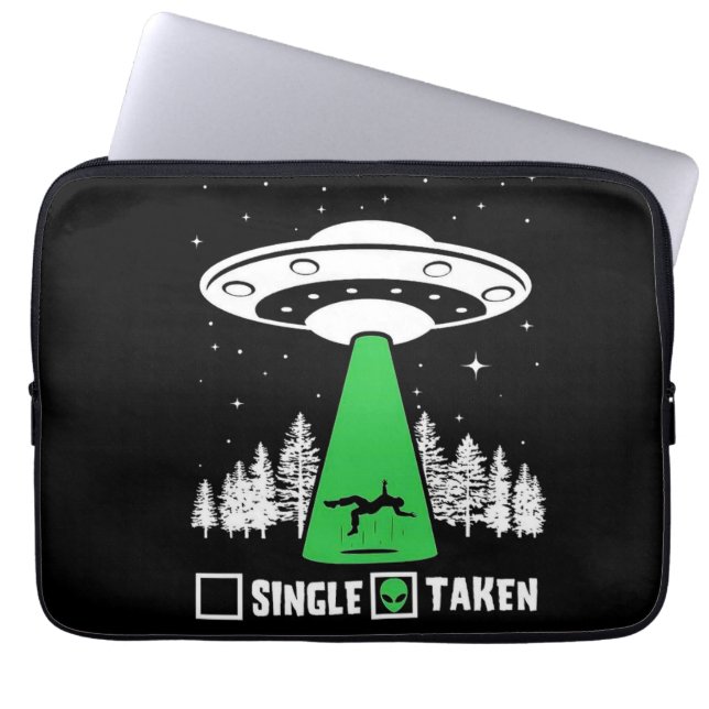 UFO, funny UFO, flying saucer, alien abduction Laptop Sleeve (Front)