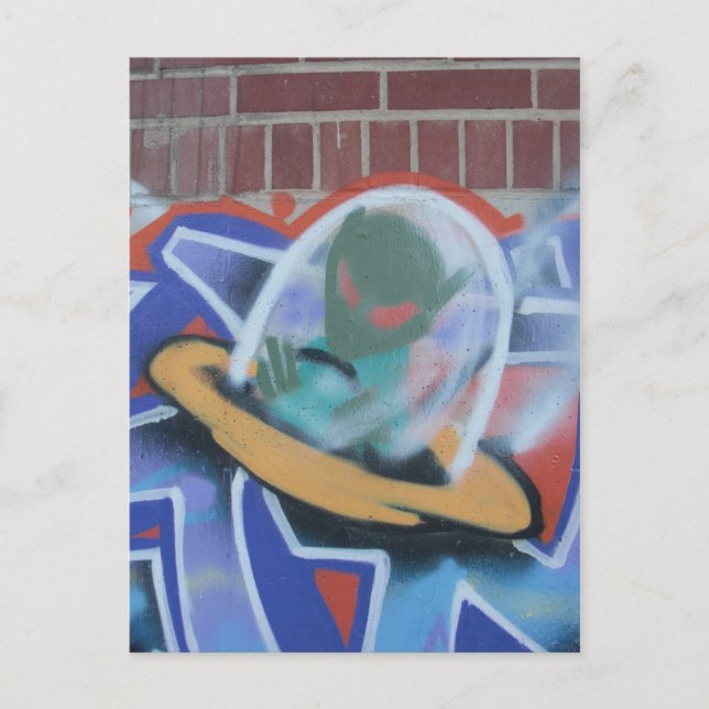 UFO Graffiti 02 Postcard (Front)