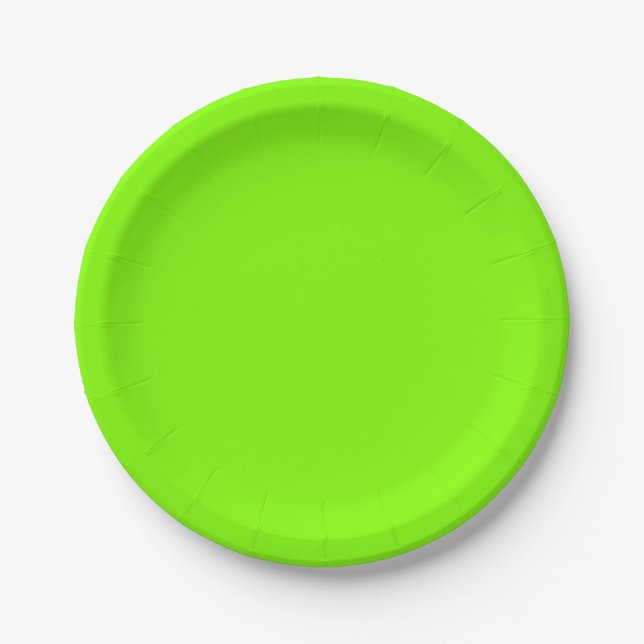 UFO Green Paper Plate (Front)