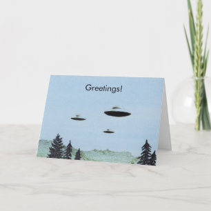 UFO Greetings Card