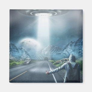 UFO Hitchhiker magnet