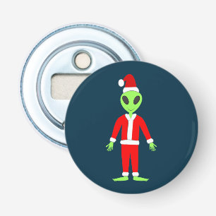 UFO Ho Ho Father Christmas alien Bottle Opener