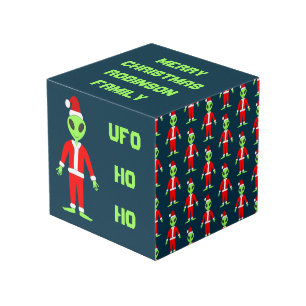 UFO Ho Ho Father Christmas alien Custom Cube