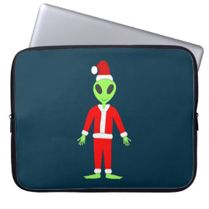 UFO Ho Ho Father Christmas alien Laptop Sleeve