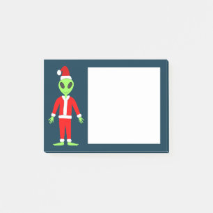 UFO Ho Ho Father Christmas alien Post-it Notes