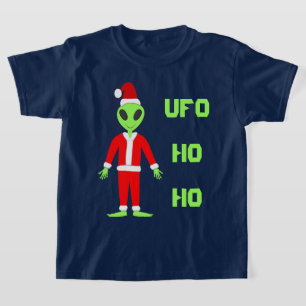 UFO Ho Ho Father Christmas alien T-Shirt