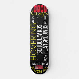 UFO  HOVERING  GRAYS Skateboard