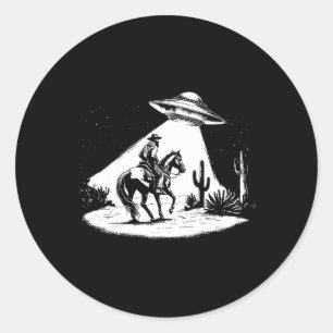 Ufo Howdy Alien Cowboy Halloween Costume Ufo Weste Classic Round Sticker