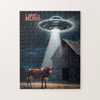UFO "I Want to Believe" Puzzle - Alien Jigsaw