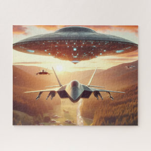 UFO in flight Jigsaw Puzzle