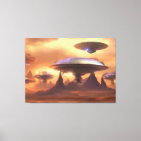 UFO Invasion Canvas Print
