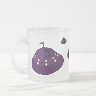 UFO Invasion! Frosted Glass Coffee Mug