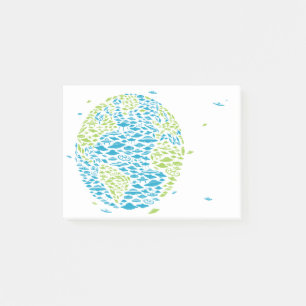 UFO invasion of the World, Alien, Space Ships Post-it Notes