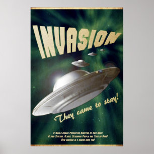 UFO Invasion – Vintage Movie Poster