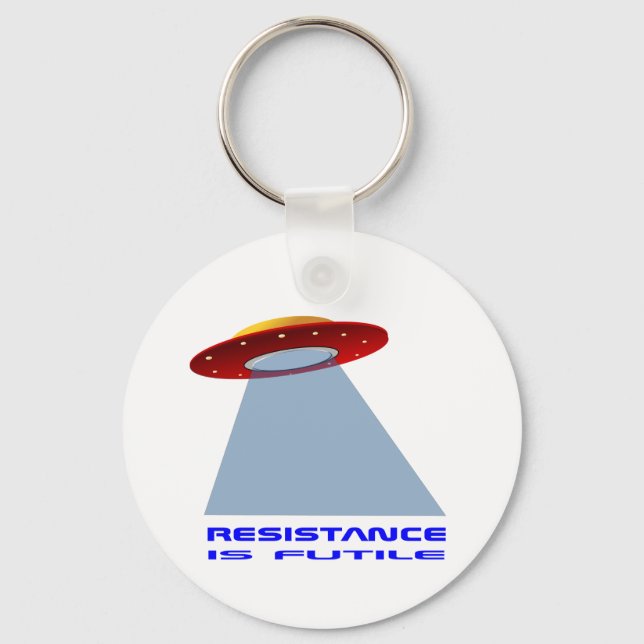 UFO  landing Key Ring (Front)