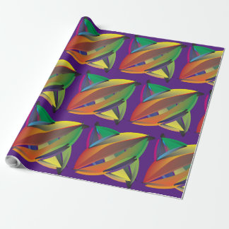ufo like design colourful  wrapping paper
