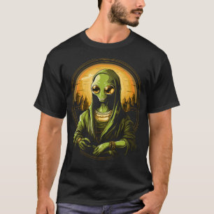 Ufo Mona Lisa Alien Gifts Men Women Kids Funny Ali T-Shirt