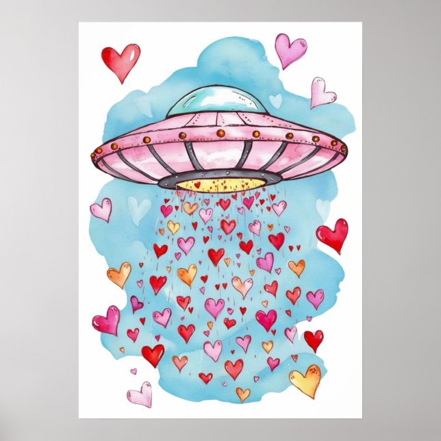 UFO of Love – Heart Shower Poster (Front)