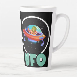 ufo on space latte mug