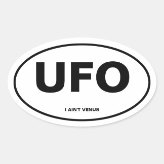 UFO OVAL STICKER