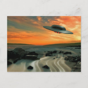 UFO Over Coast Postcard