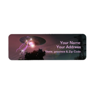 UFO Over Powerlines 2 Label