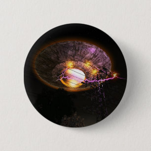 UFO Over Powerlines Button