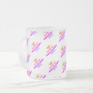 UFO PETS FROSTED GLASS COFFEE MUG