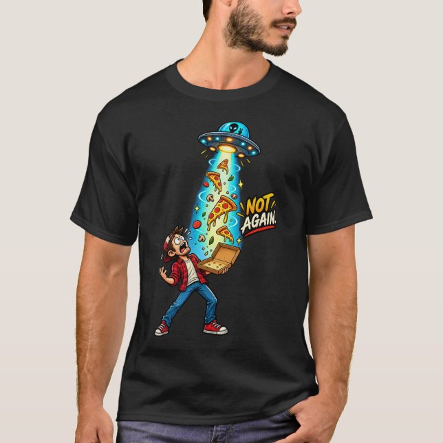 UFO Pizza Theft T-Shirt (Front)