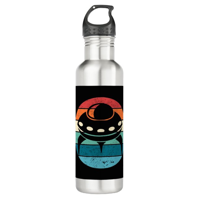 UFO Retro Sunset 710 Ml Water Bottle (Front)
