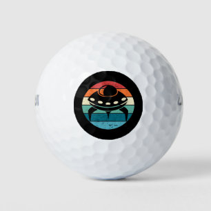 UFO Retro Sunset Golf Balls