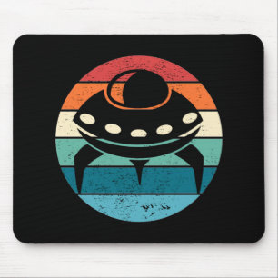 UFO Retro Sunset Mouse Mat