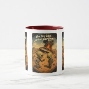 UFO Roswell 40-50s Your license  Mug