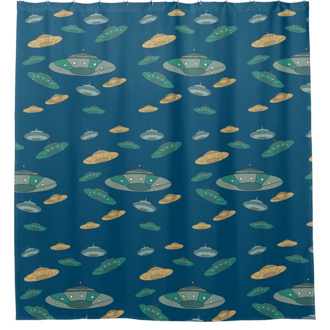 UFO s Shower Curtain (Front)
