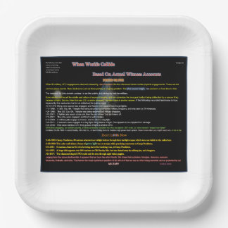 UFO Series: Alien, & military encounters Paper Plate