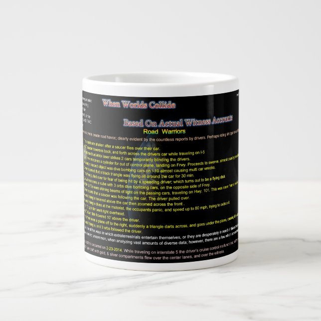 UFO Series: Alien Road Warriors Large Coffee Mug (Front)