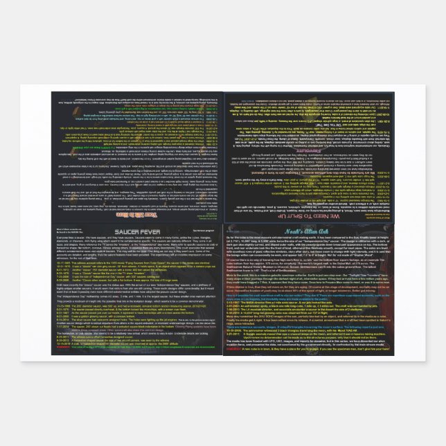 UFO Series: UFO, Mars Mix Wrapping Paper Sheet (Front)