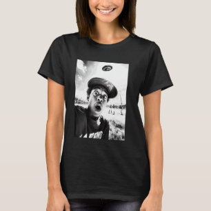 UFO Shocked Baseball Player Selfie Alien Encounter T-Shirt