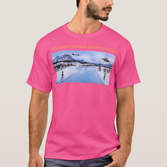 Ufo Shot Down Over Canada - Jet Shoots Down Flying T-Shirt (Front)