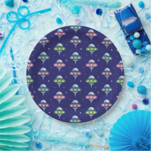 UFO Space Birthday party  Paper Plate