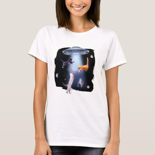 UFO Space Cats T-Shirt (Front)