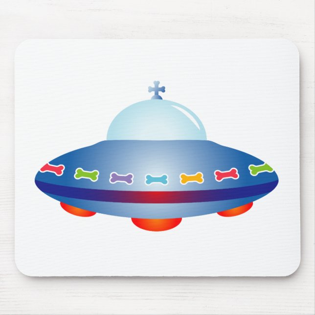 UFO Spaceship Mouse Mat (Front)